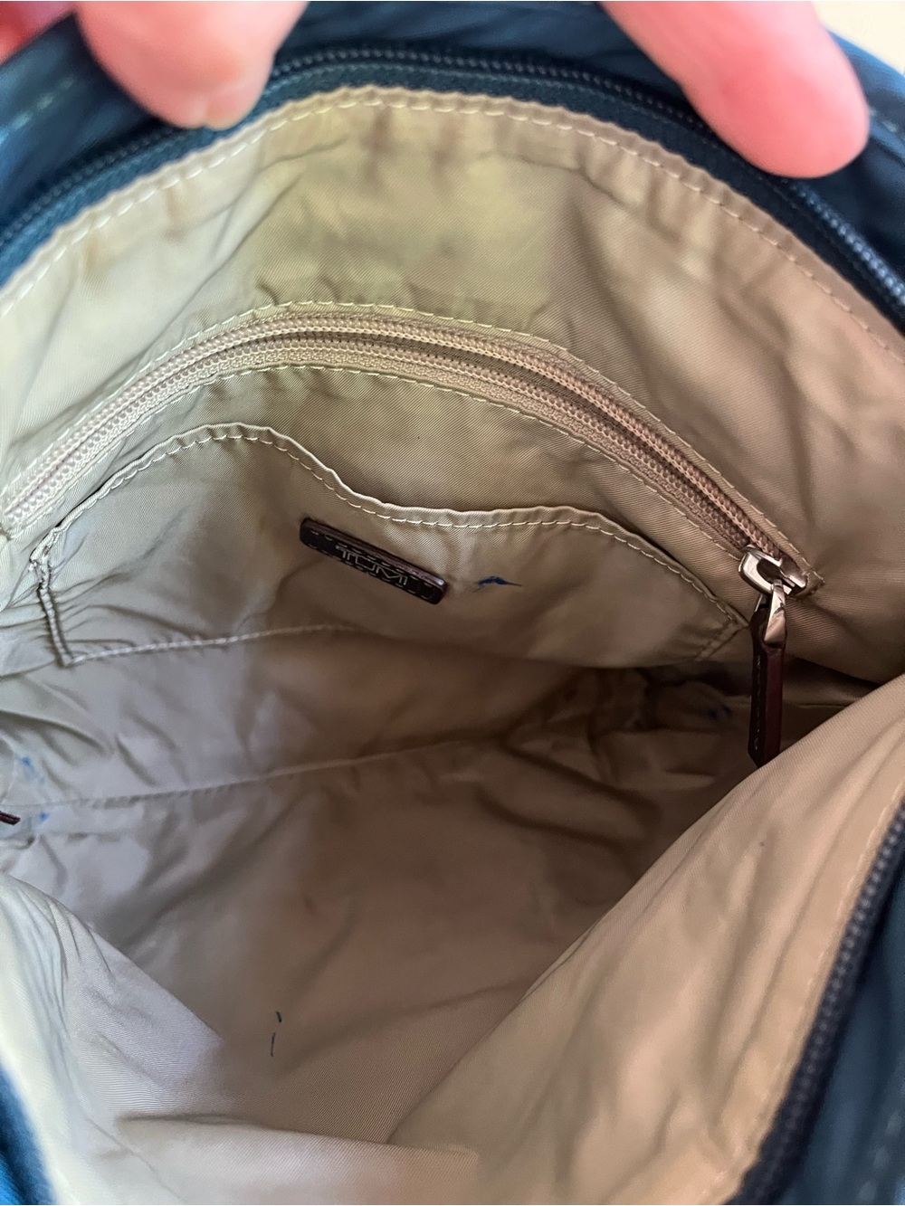 Tumi Teal-Blue Nylon Messenger Bag - Picture 8 of 14